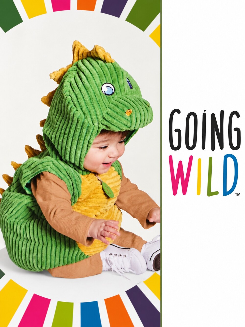NWT Going Wild Baby Dinosaur Corduroy Bubble Costume – 3–6 Months